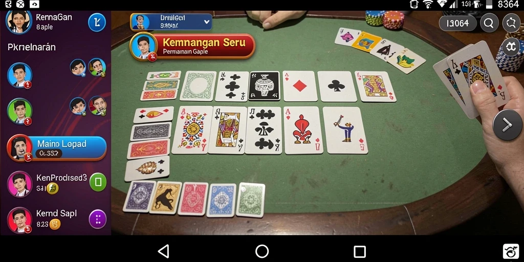 Tampilan gameplay Gaple yang seru dan interaktif.