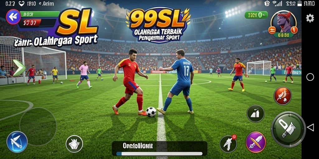 Screenshot gameplay 99SL menampilkan aksi olahraga yang mendebarkan.