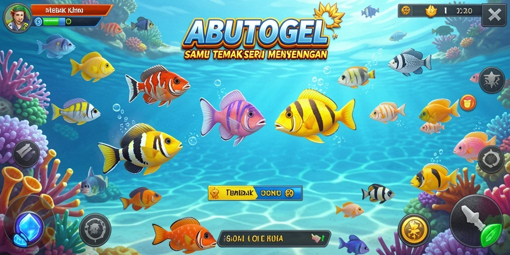 Tampilan gameplay seru Tembak Ikan di ABUTOGEL.