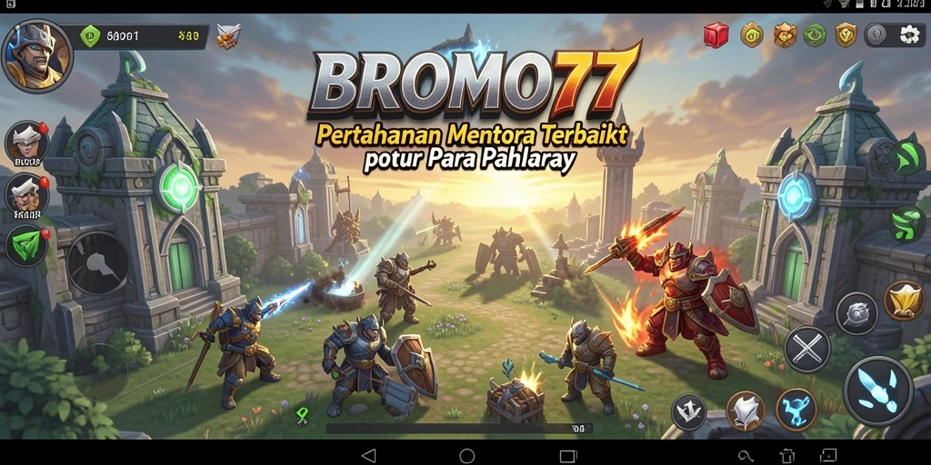 Screenshot utama BROMO77 menampilkan aksi seru permainan Tower Defense.