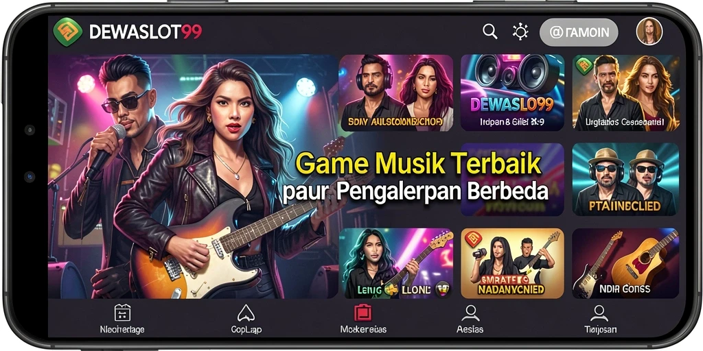 Tampilan screenshot DEWASLOT99 menampilkan interaksi gameplay musik yang seru.