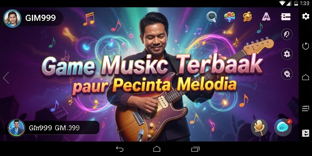 Tampilan gameplay GIM999 dengan interaksi musik yang menyenangkan.