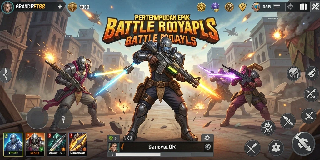 Gameplay seru di GRANDBET88 dengan pertempuran intens.
