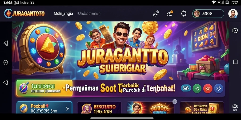 Tampilan gameplay seru di JURAGANTOTO dengan berbagai tema Slot.