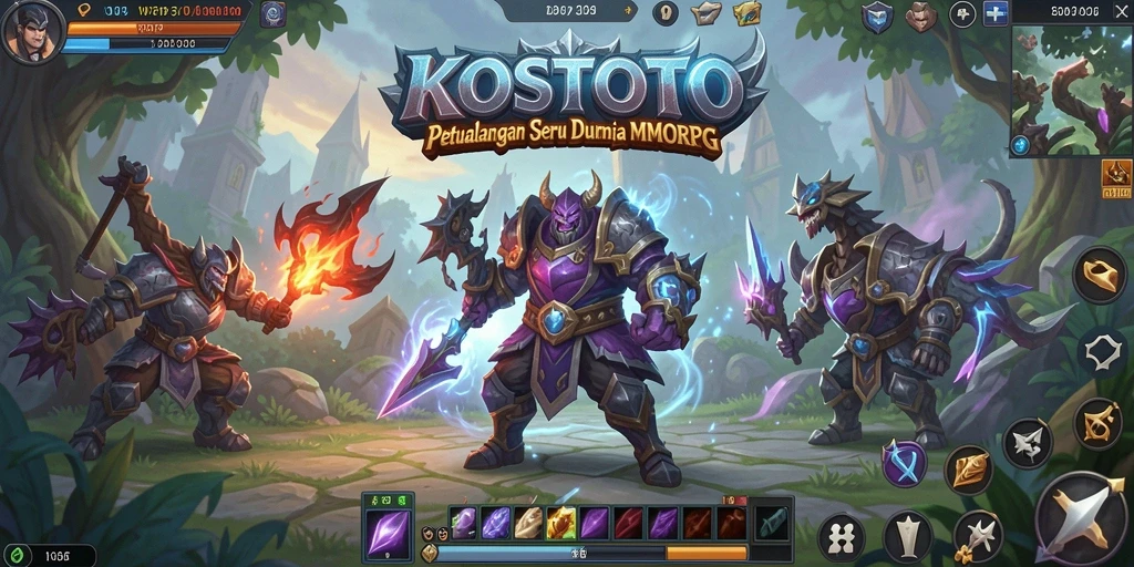 Tampilan gameplay KOSTOTO yang menarik dan penuh aksi.