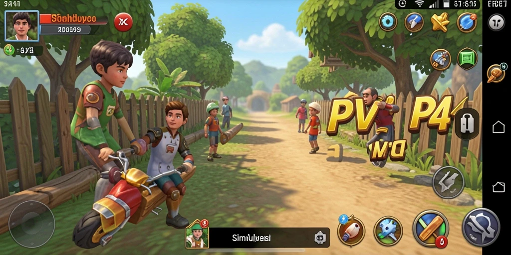 Tampilan gameplay utama RPVIP4 yang menghidupkan simulasi kehidupan.