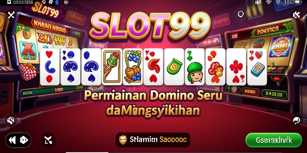 Tampilan gameplay seru dalam SLOT99 dengan berbagai mode Domino.