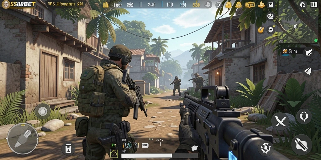 Tampilan gameplay SS88BET yang penuh aksi dan strategis.