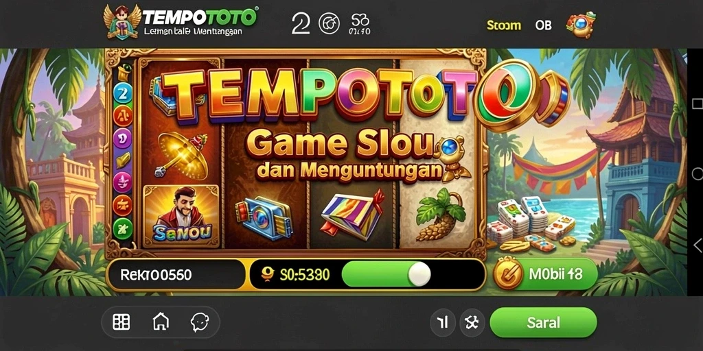 Tampilan gameplay seru saat memutar gulungan di TEMPOTOTO.