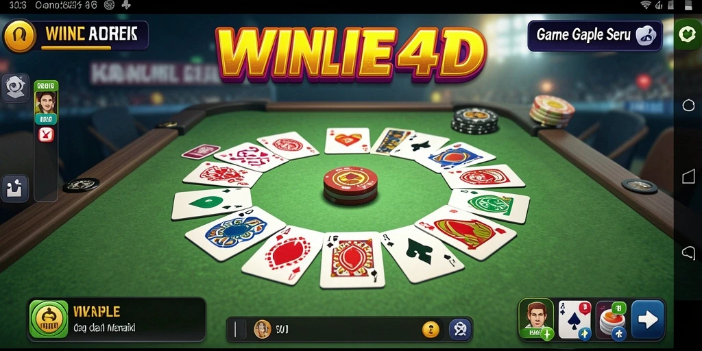 Tampilan seru dari gameplay Gaple di WINLIVE4D.